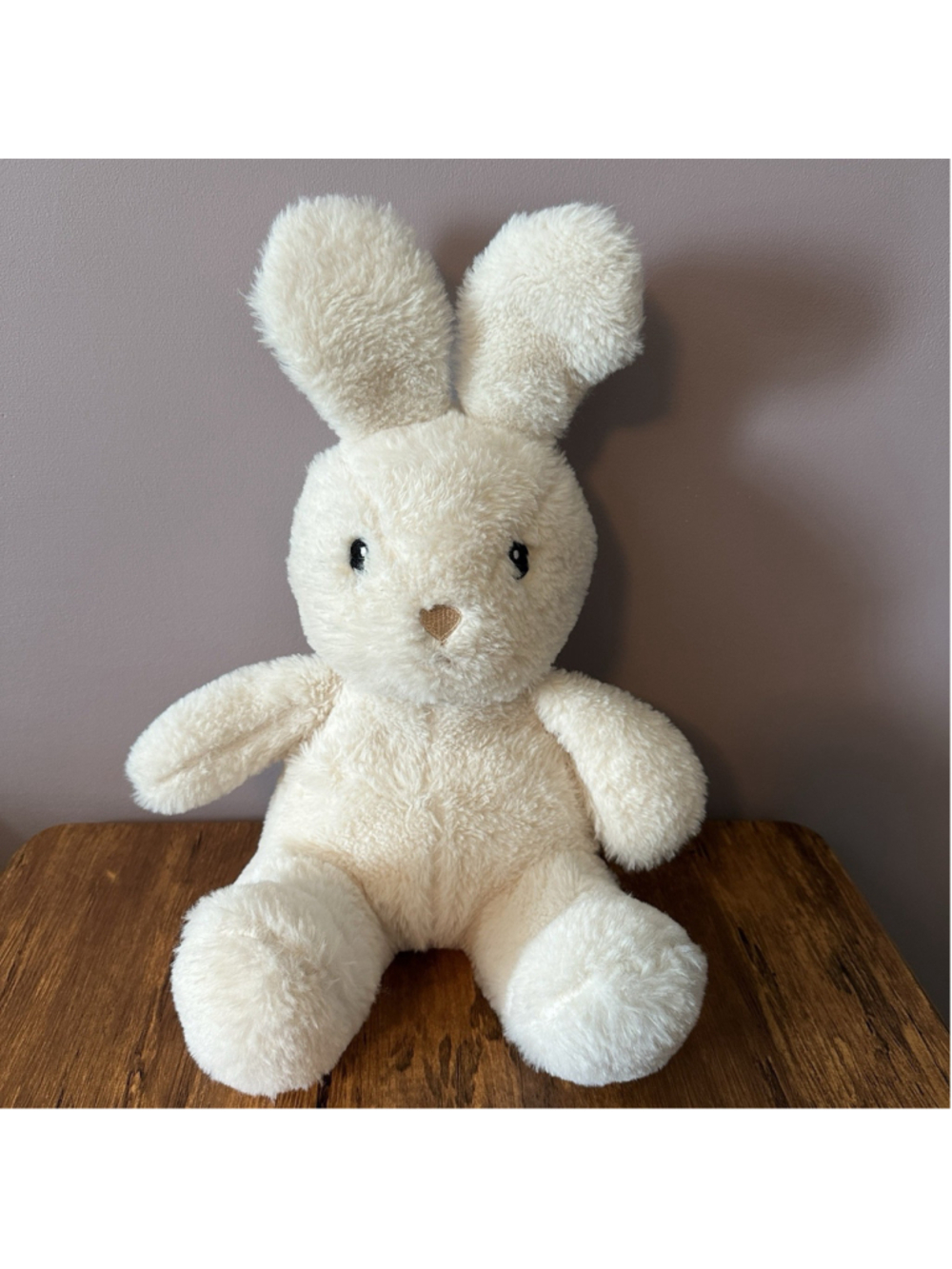 Spark Create Imagine Cream Bunny Rabbit Rattle & Crinkle Soft 14in Plush Sensory